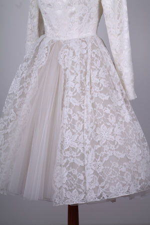 Vintage tøj - Brudekjole 1960. XS - Vintage kjoler fra 1960'erne - Vintage Divine - 3