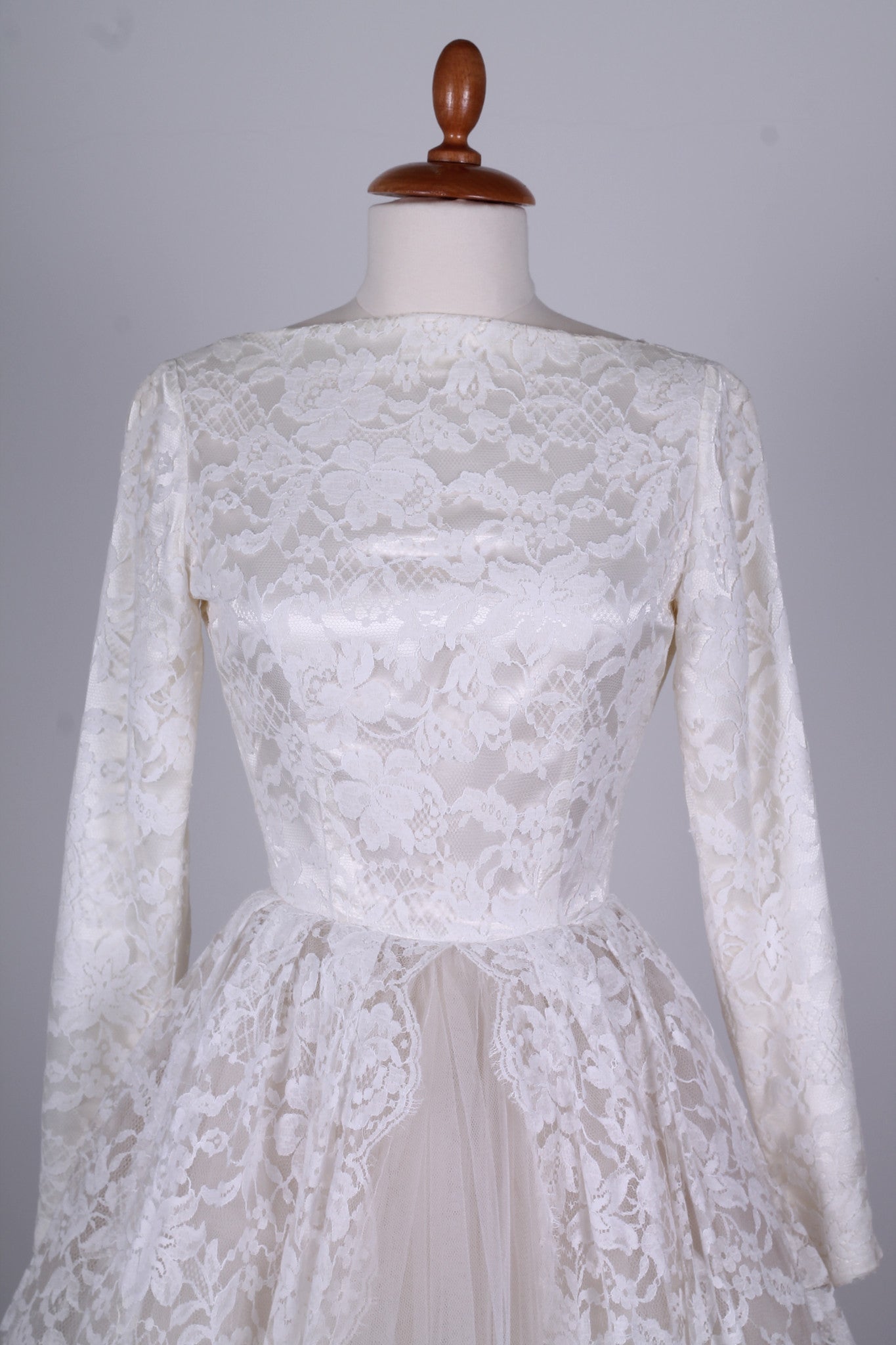 Vintage tøj - Brudekjole 1960. XS - Vintage kjoler fra 1960'erne - Vintage Divine - 5