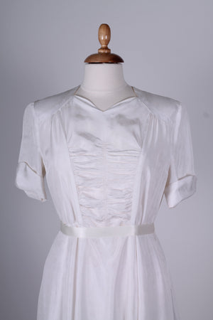 Vintage tøj - Brudekjole 1940. L - Vintage kjoler fra 1940'erne - Vintage Divine - 4