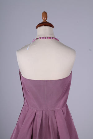 Solgt vintage tøj - Rosa selskabskjole med perlebroderi 1950. XS - Solgt - Vintage Divine - 6