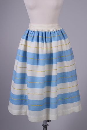 Nederdel med striber, uld. 1950. Xs